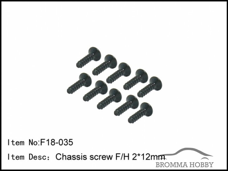 F18-035 Socket Screw 2.6 x 10.5mm - Klicka på bilden för att stänga