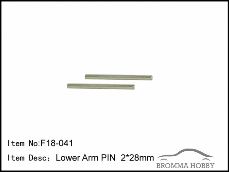 F18-041 Lower Suspension Arm Pin - Klicka på bilden för att stänga